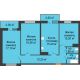 3 комнатная квартира 81,45 м² в ЖК SkyPark (Скайпарк), дом Литер 2, 3 этап - планировка