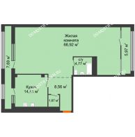1 комнатная квартира 103,76 м² в ЖК Renaissance (Ренессанс), дом № 1 - планировка