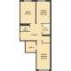 2 комнатная квартира 78,8 м² в ЖК Акватория	, дом ГП-1 - планировка