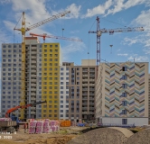 Ход строительства дома 5, секция 3.6, 3.7, 3.8 в ЖК Красное Яблоко -
