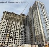Ход строительства дома 30Б, секция 1 в ЖК Челны Сити -