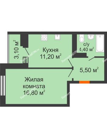 1 комнатная квартира 40 м² в ЖК Вересаево, дом Литер 7/1