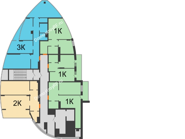 ЖК Atlantis (Атлантис) - планировка 18 этажа