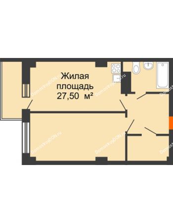 2 комнатная квартира 47,3 м² в ЖК Сокол Градъ, дом Литер 1 (8)