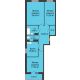 3 комнатная квартира 97,1 м² в ЖК Сокол на Оганова, дом Литер 3 - планировка