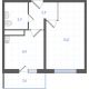 1 комнатная квартира 33 м² в ЖК Левенцовка парк, дом Корпус 8-12.1 - планировка