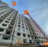 Ход строительства дома 1 в ЖК Лотос -