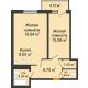 2 комнатная квартира 59,71 м² в ЖК Сокол на Оганова, дом Литер 1 - планировка