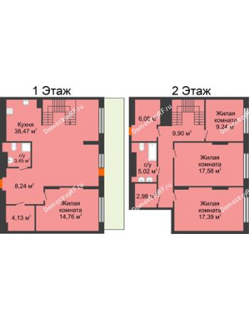 4 комнатная квартира 137,21 м² в ЖК Октябрьский, дом ГП-3