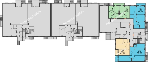 Планировка 1 этажа в доме Литер 1 в ЖК Сокол на Оганова