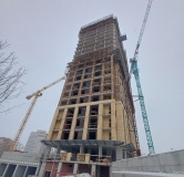 Ход строительства дома 1 в ЖК Расцветай на Кропоткина -