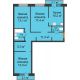 3 комнатная квартира 77,7 м² в ЖК Горки, дом 1 очередь - планировка