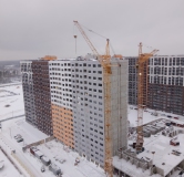 Ход строительства дома № 107, 4 секция в ЖК Боровое -