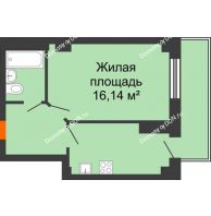 1 комнатная квартира 34,94 м² в ЖК Сокол Градъ, дом Литер 1 - планировка