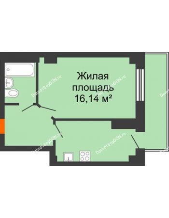 1 комнатная квартира 34,94 м² в ЖК Сокол Градъ, дом Литер 4