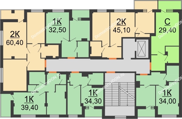 ЖК Дом на 14-й Линии - планировка 3 этажа