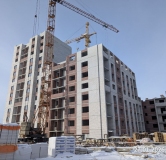 Ход строительства дома № 57, 1 этап, секция 1,2 в ЖК Перемена -