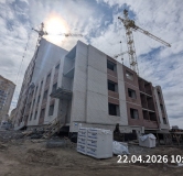 Ход строительства дома № 57, 2 этап, секция 3,4,5 в ЖК Перемена -