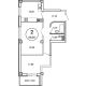 2 комнатная квартира 60,3 м² в ЖК Лебедь, дом № 50 - планировка