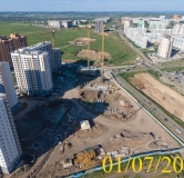 Ход строительства дома 12б в Микрорайон Нанжуль-Солнечный -