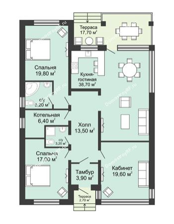 3 комнатный коттедж 148 м² - КП Ясная Поляна