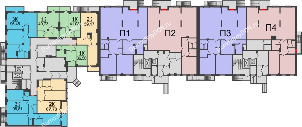 Планировка 1 этажа в доме Литер 8 в ЖК Сокол Градъ