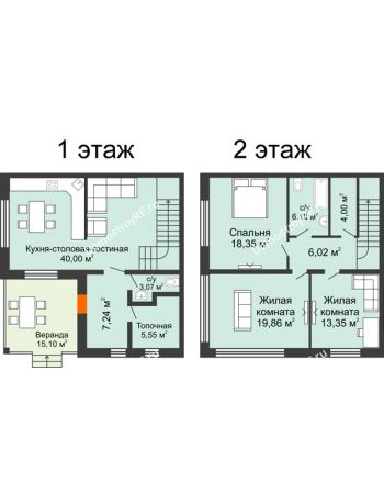 3 комнатная квартира 151 м² в КП Ясная Поляна, дом "Ванкувер" 151 м²