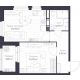 1 комнатная квартира 42 м² в ЖК Veren Next Шуваловский, дом 9 - планировка