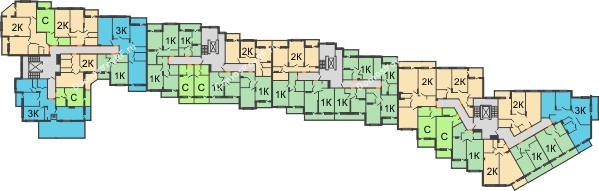 ЖК Розмарин - планировка 6 этажа