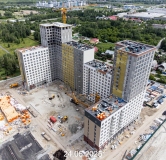Ход строительства дома № 109, корпус 1 (ГП-73) в ЖК Беринг -