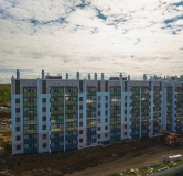 Ход строительства дома 1 в ЖК Атмосфера -