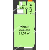 Апартаменты-студия 28,27 м², Апартаменты Бирюза в Гордеевке - планировка