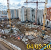 Ход строительства дома 12в в Микрорайон Нанжуль-Солнечный -