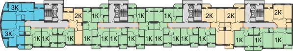 Планировка 2 этажа в доме Литер 19 в Микрорайон Красный Аксай