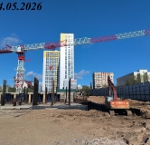 Ход строительства дома секция 1 в ЖК Нью Лайф -