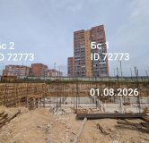 Ход строительства дома 1 в ЖК 4 стихии -